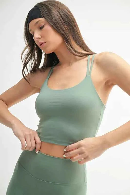MONO B Venice Cloud Light Crisscross Sports Bra