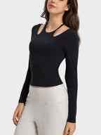Millennia Halter Neck Long Sleeve Sporty Top
