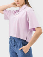 Millennia Half Button Short Sleeve Active T-Shirt