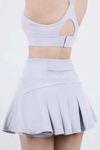 High Waist Pleated Active Skirt