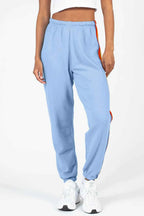 Contrast Striped Elastic Waist Active Pants
