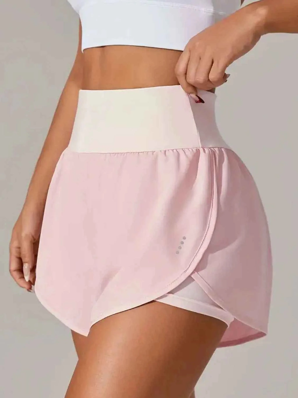 Pocketed High Waist Active Shorts